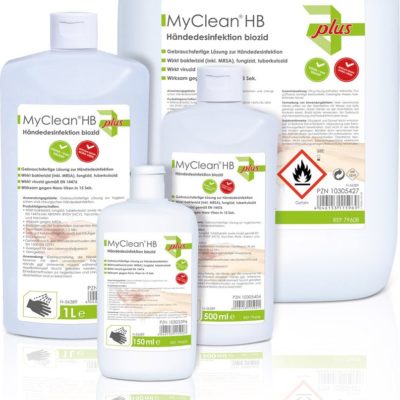 MyClean® HB Händedesinfektion biozid plus (500ml Flasche) - variationen