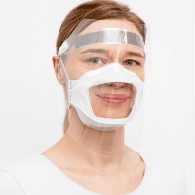 Transparente FFP2 Maske - Front Ansicht